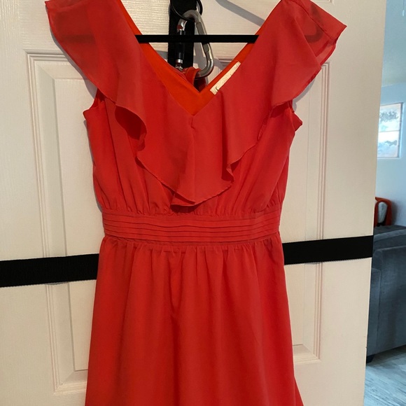 Francesca’s Pink Ruffle Dress - Picture 3 of 3